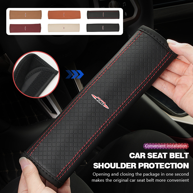 Leather Work For Car - Protetor de Cinto de Segurança de