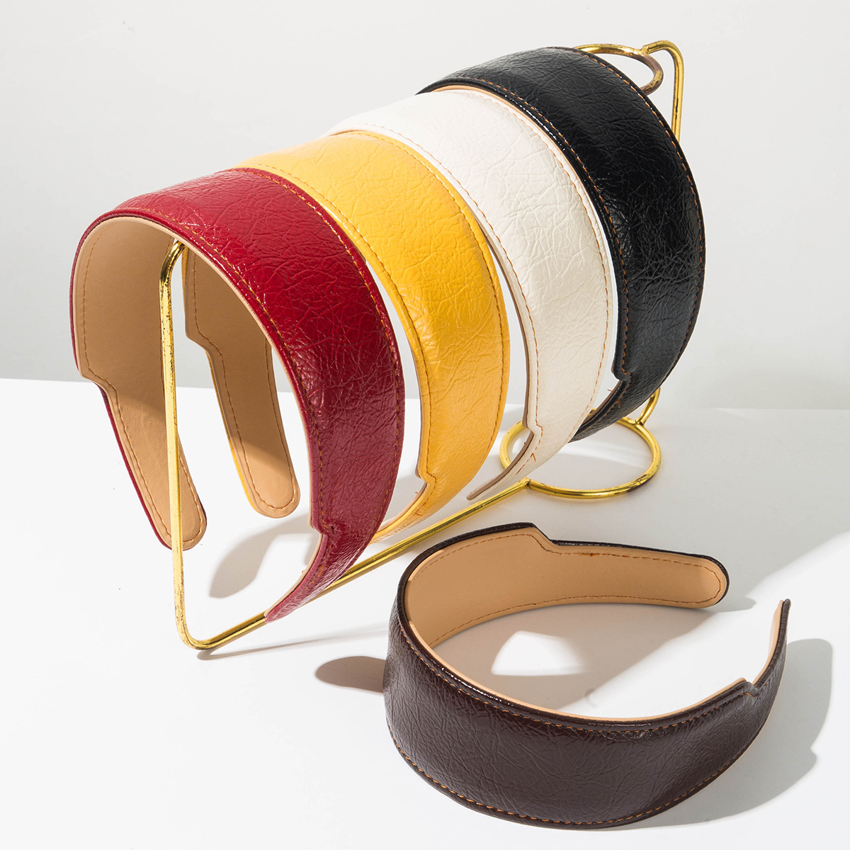 Leatherwork Rings - Tiara de Couro Estilo Coreano Elegante