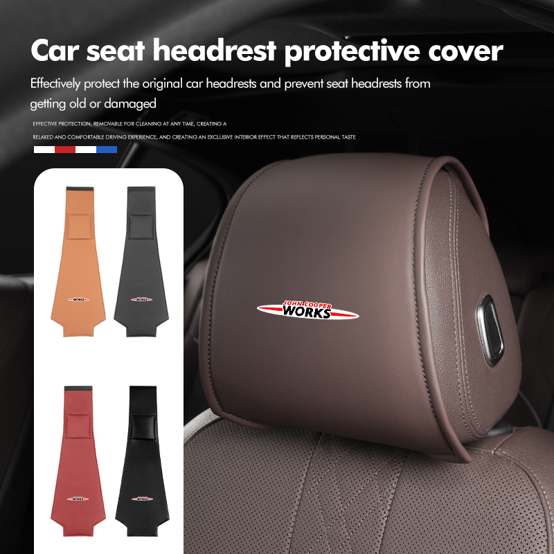Leather Work For Car - Capa protetora de couro para encosto