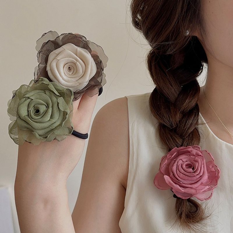 Leatherwork Pony - 1pc flores de rosa secas cabeça