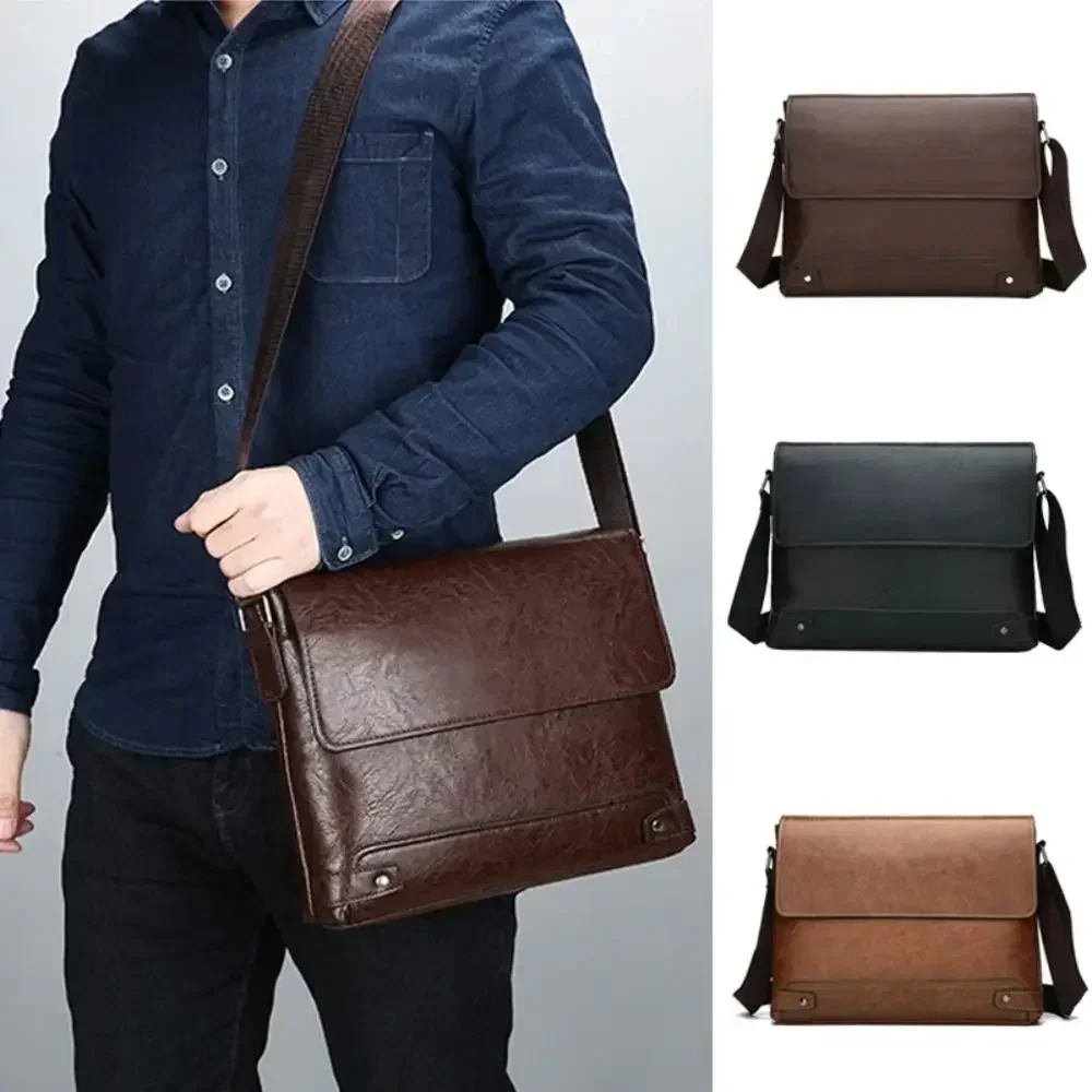 Leather Work Bag Laptop - Pasta para homens couro do plutônio