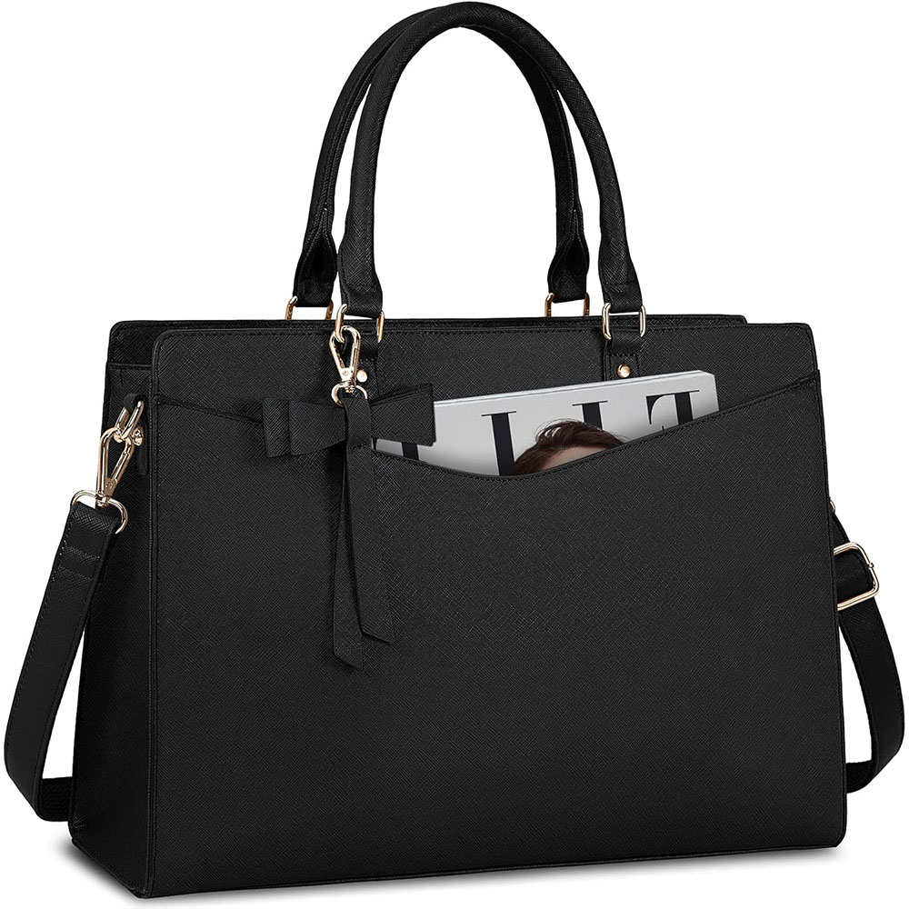 Leather Work Bag Laptop - Bolsa para Laptop Feminina de 15,6