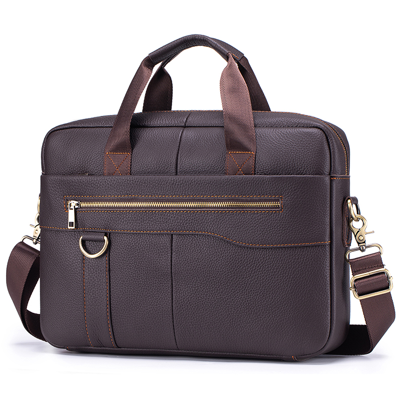 Leather Work Bag Laptop - Pasta Executiva Masculina Vintage de Couro
