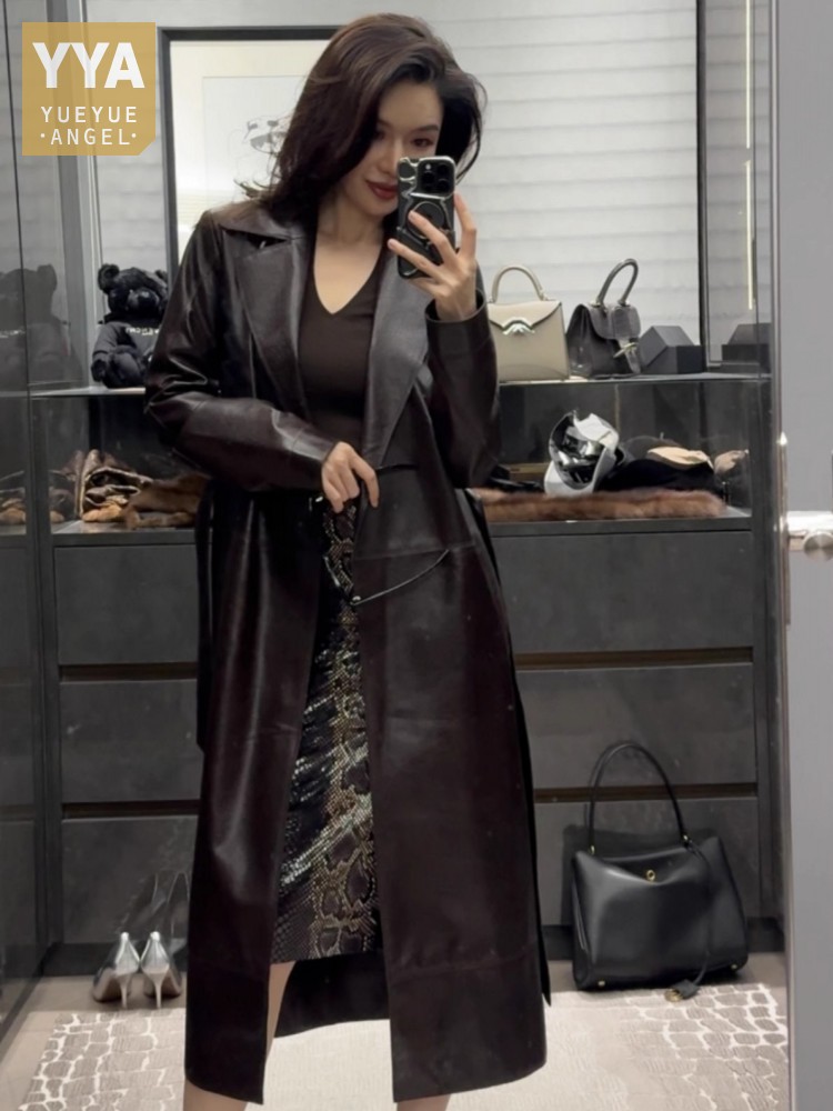 Leather Work Jacket Women'S - Designer italiano escritório senhoras trabalho longo