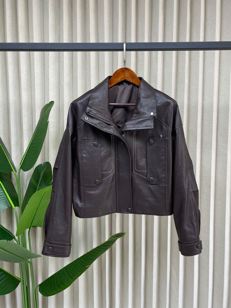 Jaqueta Curta Feminina de Cour - Leather Work Jacket Women'S avaliação e preço