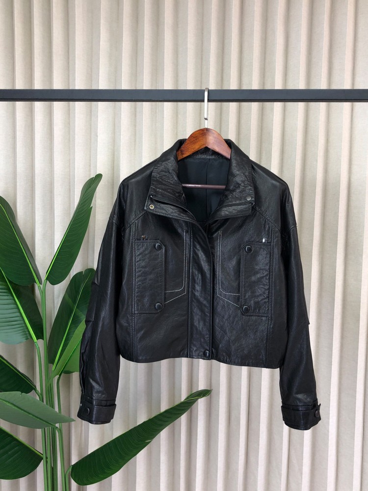 Jaqueta Curta Feminina de Cour - Leather Work Jacket Women'S avaliação e preço