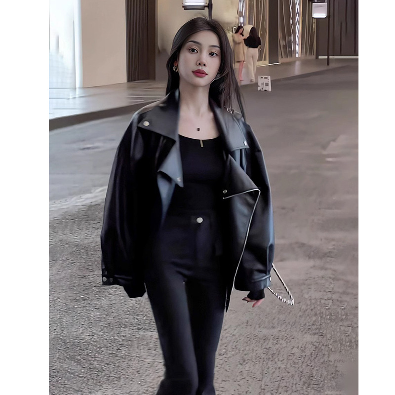 Casacos Femininos de Couro Sin - Leather Work Jacket Women'S avaliação e preço