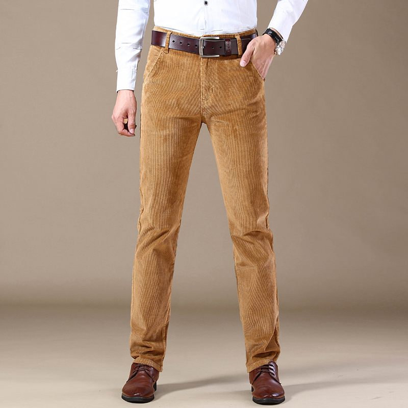 Calças casuais de veludo de al - Leather Work Pants avaliação e preço