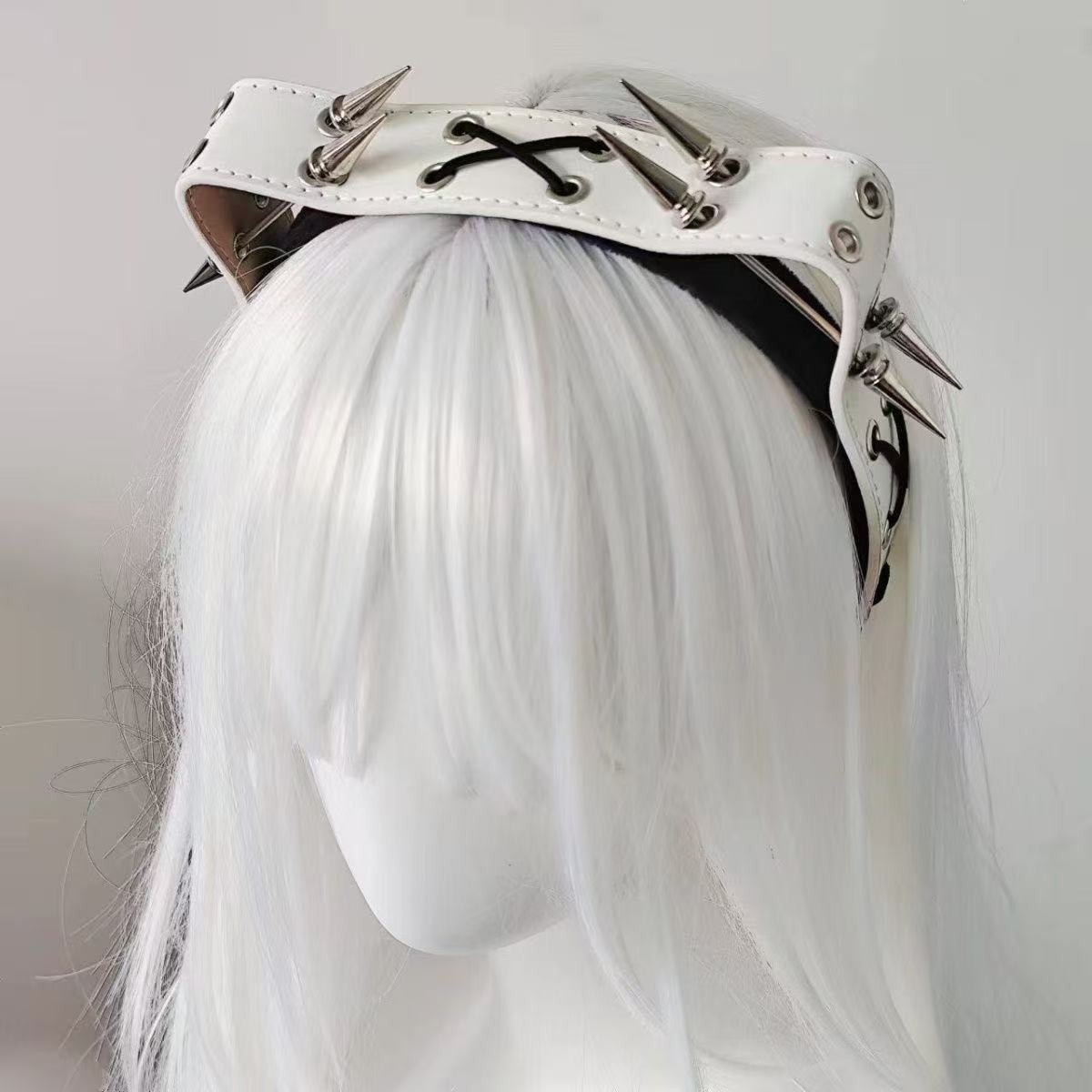 Tiara Punk Harajuku com Rebite - Leatherwork Rings avaliação e preço