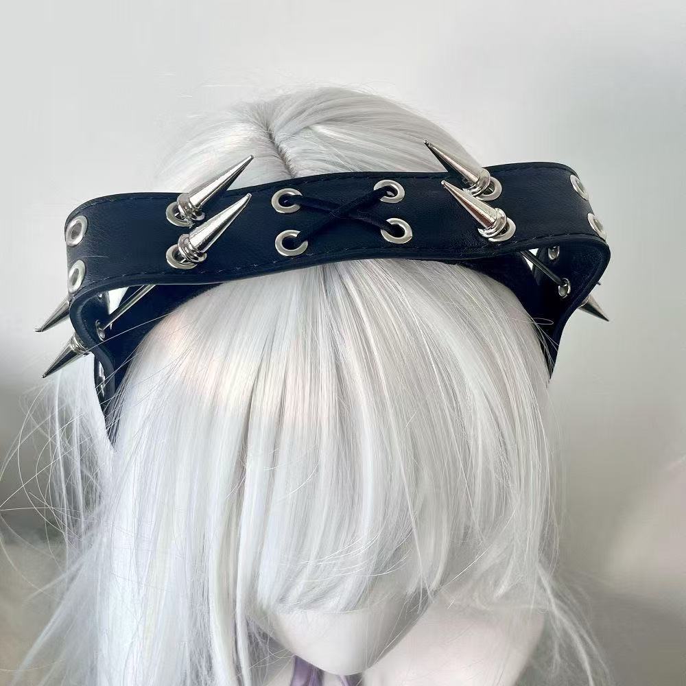 Tiara Punk Harajuku com Rebite - Leatherwork Rings avaliação e preço
