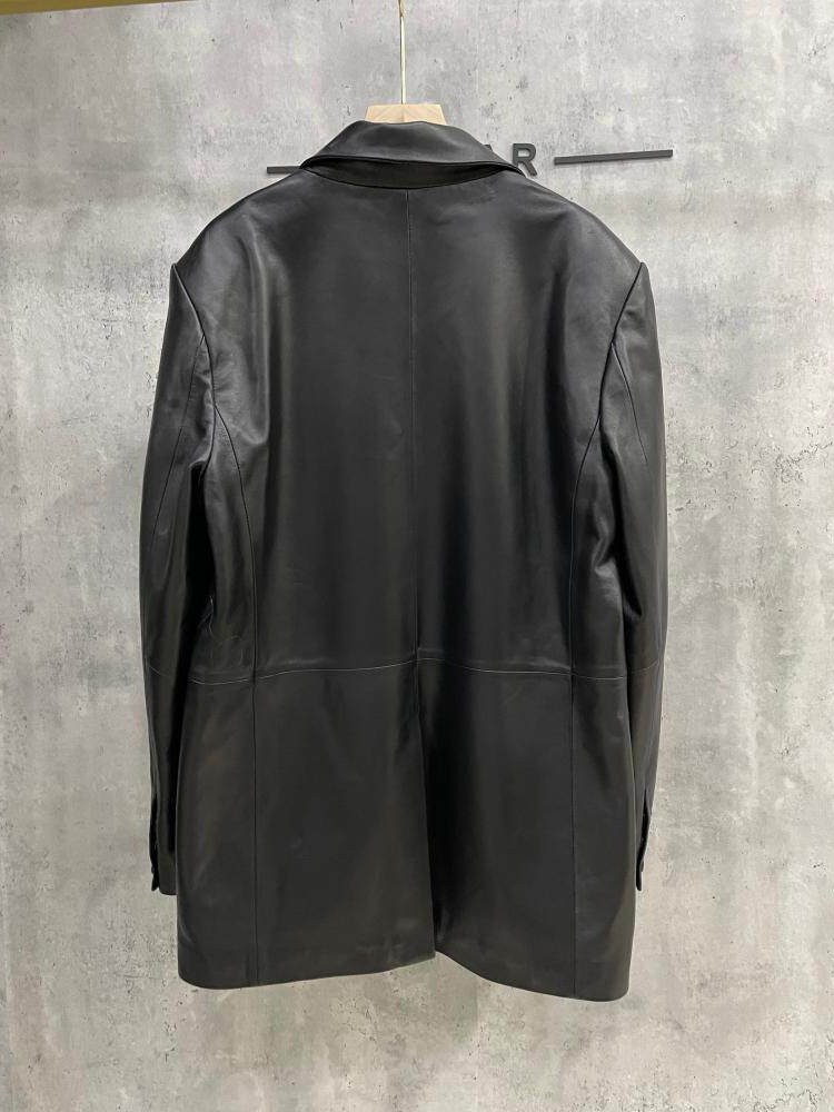 Blazer Feminino de Couro Genuí - Leather Work Jacket Women'S avaliação e preço