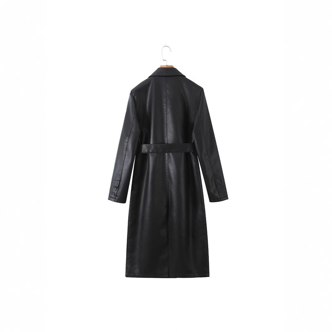 Casaco Feminino Trench Coat de - Leather Work Jacket Women'S avaliação e preço