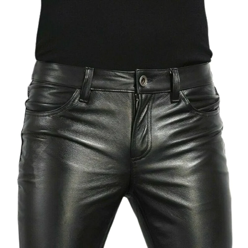 Escolha calças de couro do plu - Leather Work Pants avaliação e preço