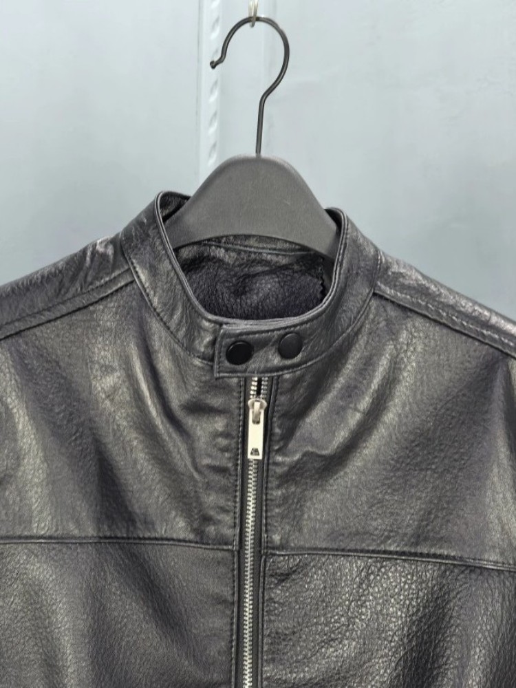 Moda outono natural pele de ca - Leather Work Jacket Women'S avaliação e preço