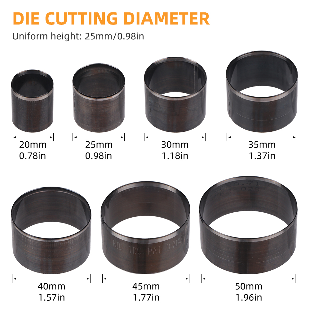 Qjh 7 peças de corte de couro  - Leatherwork Rings avaliação e preço