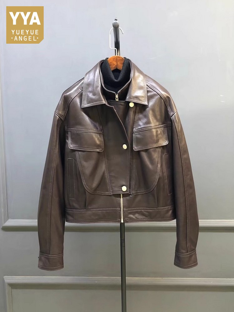 Jaqueta Feminina Designer de C - Leather Work Jacket Women'S avaliação e preço