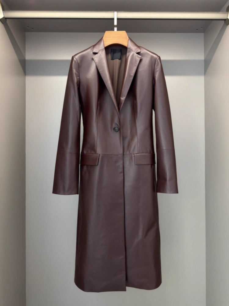 Designer italiano feminino lon - Leather Work Jacket Women'S avaliação e preço