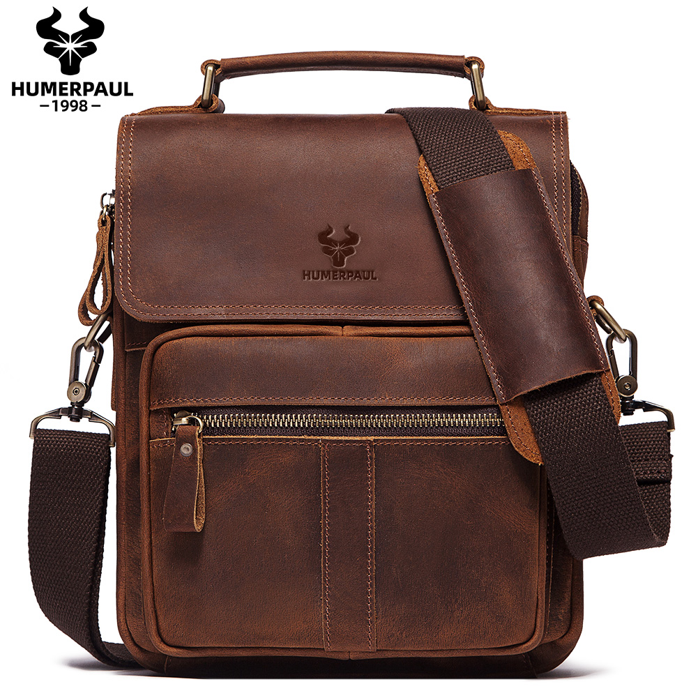 Humerpaul bolsa de ombro mascu - Leather Work Bag Laptop avaliação e preço