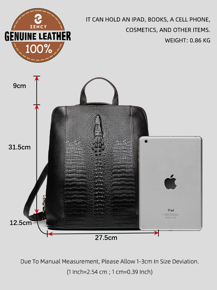 Mochila Feminina Zency de Cour - Leather Work Bag Laptop avaliação e preço