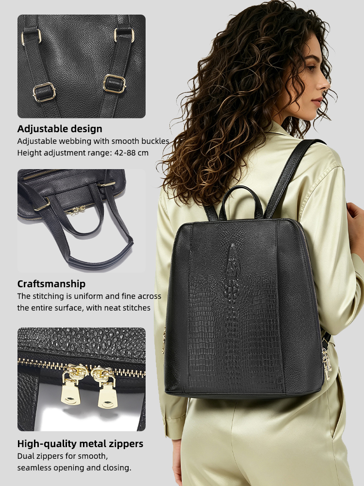 Mochila Feminina Zency de Cour - Leather Work Bag Laptop avaliação e preço